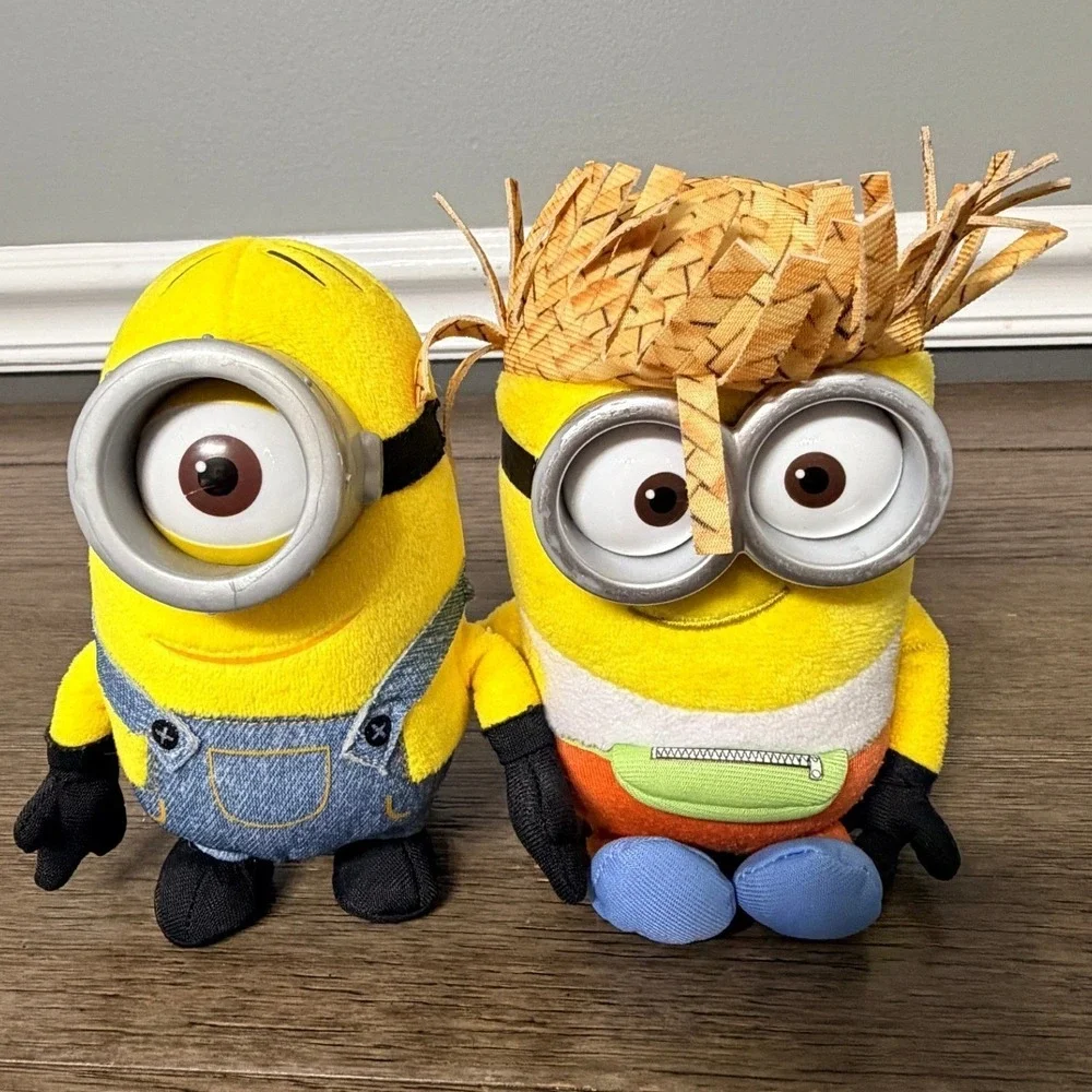 TY Despicable Me Minions Dave Tourist and Stuart Plush Set Stuffed Animal Toys